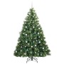 Árbol de Navidad artificial con 300 LED Verde 210 cm PE y PVC