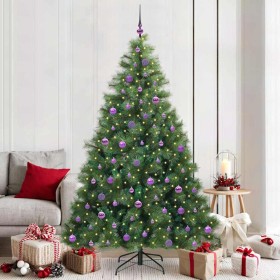 Árbol de Navidad artificial con 300 LED Verde 210 cm PE y PVC