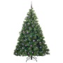 Árbol de Navidad artificial con 300 LED Verde 210 cm PE y PVC