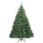 Árbol de Navidad artificial con 300 LED Verde 210 cm PE y PVC