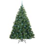 Árbol de Navidad artificial con 300 LED Verde 210 cm PE y PVC