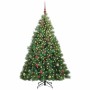 Árbol de Navidad artificial con 300 LED Verde 210 cm PE y PVC