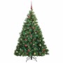 Árbol de Navidad artificial con 300 LED Verde 210 cm PE y PVC