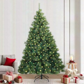 Árbol de Navidad artificial con 300 LED Verde 240 cm PE y PVC