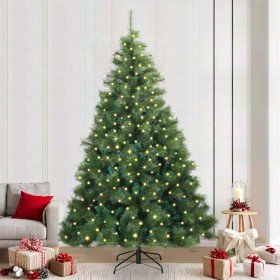Árbol de Navidad artificial con 300 LED Verde 240 cm PE y PVC