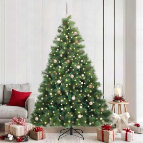 Árbol de Navidad artificial con 300 LED Verde 240 cm PE y PVC