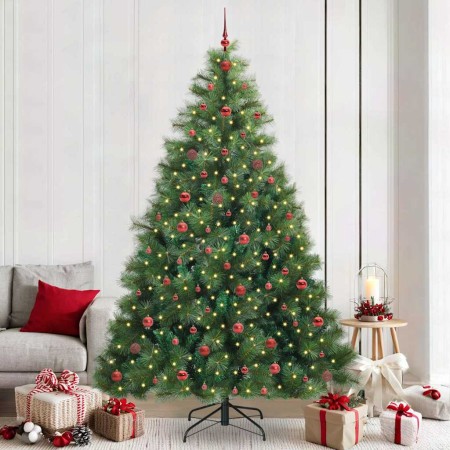 Árbol de Navidad artificial con 300 LED Verde 240 cm PE y PVC