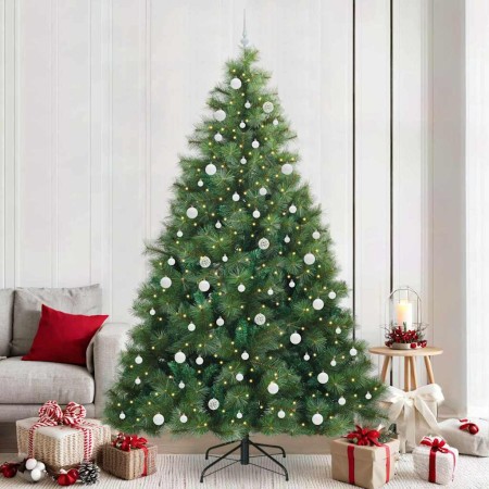 Árbol de Navidad artificial con 300 LED Verde 240 cm PE y PVC