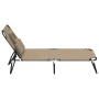 Tumbona plegable acero recubrimiento en polvo tela Oxford taupe de vidaXL, Tumbonas - Ref: Foro24-360179, Precio: 101,87 €, D...