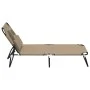 Tumbona plegable acero recubrimiento en polvo tela Oxford taupe de vidaXL, Tumbonas - Ref: Foro24-360179, Precio: 87,85 €, De...