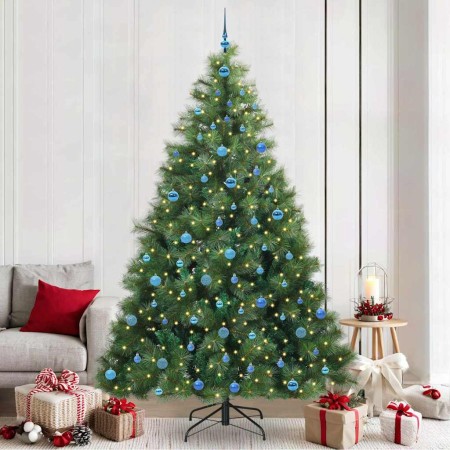Árbol de Navidad artificial con 300 LED Verde 240 cm PE y PVC