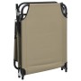 Tumbona plegable acero recubrimiento en polvo tela Oxford taupe de vidaXL, Tumbonas - Ref: Foro24-360179, Precio: 101,87 €, D...