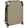 Tumbona plegable acero recubrimiento en polvo tela Oxford taupe de vidaXL, Tumbonas - Ref: Foro24-360179, Precio: 87,85 €, De...