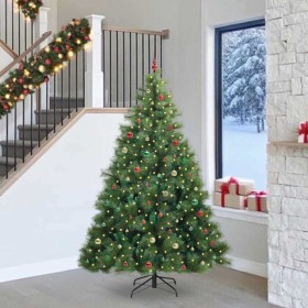 Árbol de Navidad artificial con 300 LED Verde 240 cm PE y PVC