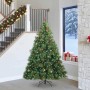 Árbol de Navidad artificial con 300 LED Verde 240 cm PE y PVC