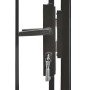 Puerta de jardín de acero negro 1x1,5 m