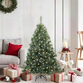 Árbol de Navidad artificial con 150 LED Verde 120 cm PE y PVC