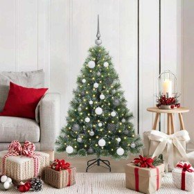 Árbol de Navidad artificial con 150 LED Verde 120 cm PE y PVC
