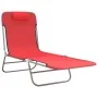 Folding sun loungers 2 pcs steel and red textilene by vidaXL, Loungers - Ref: Foro24-360182, Price: 75,09 €, Discount: %