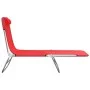 Folding sun loungers 2 pcs steel and red textilene by vidaXL, Loungers - Ref: Foro24-360182, Price: 75,09 €, Discount: %