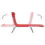 Folding sun loungers 2 pcs steel and red textilene by vidaXL, Loungers - Ref: Foro24-360182, Price: 75,09 €, Discount: %