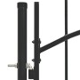 Puerta de jardín de acero negro 1x1,5 m