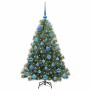 Árbol de Navidad artificial con 150 LED Verde 120 cm PE y PVC