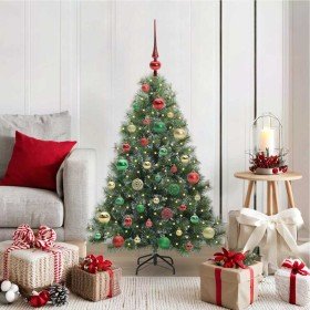 Árbol de Navidad artificial con 150 LED Verde 120 cm PE y PVC