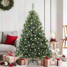 Árbol de Navidad artificial con 150 LED Verde 150 cm PE y PVC