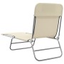 Tumbonas plegables 2 uds acero y textilene color crema de vidaXL, Tumbonas - Ref: Foro24-360185, Precio: 112,45 €, Descuento: %