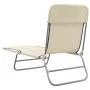 Tumbonas plegables 2 uds acero y textilene color crema de vidaXL, Tumbonas - Ref: Foro24-360185, Precio: 89,52 €, Descuento: %