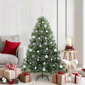 Árbol de Navidad artificial con 150 LED Verde 150 cm PE y PVC