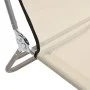 Tumbonas plegables 2 uds acero y textilene color crema de vidaXL, Tumbonas - Ref: Foro24-360185, Precio: 89,52 €, Descuento: %