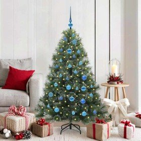 Árbol de Navidad artificial con 150 LED Verde 150 cm PE y PVC