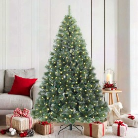 Árbol de Navidad artificial con 300 LED Verde 180 cm PE y PVC