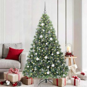 Árbol de Navidad artificial con 300 LED Verde 180 cm PE y PVC