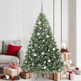 Árbol de Navidad artificial con 300 LED Verde 180 cm PE y PVC