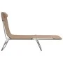 Folding sun loungers 2 units steel and taupe gray textilene by vidaXL, Loungers - Ref: Foro24-360186, Price: 92,06 €, Discoun...