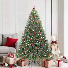 Árbol de Navidad artificial con 300 LED Verde 180 cm PE y PVC