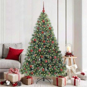 Árbol de Navidad artificial con 300 LED Verde 180 cm PE y PVC