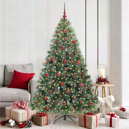 Árbol de Navidad artificial con 300 LED Verde 180 cm PE y PVC