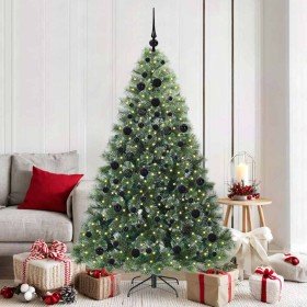 Árbol de Navidad artificial con 300 LED Verde 180 cm PE y PVC