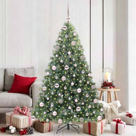 Árbol de Navidad artificial con 300 LED Verde 180 cm PE y PVC