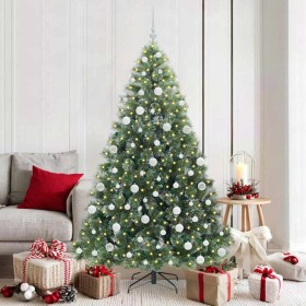 Árbol de Navidad artificial con 300 LED Verde 180 cm PE y PVC