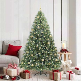 Árbol de Navidad artificial con 300 LED Verde 180 cm PE y PVC