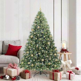 Árbol de Navidad artificial con 300 LED Verde 180 cm PE y PVC