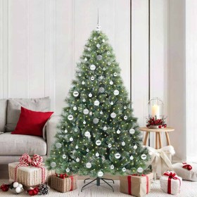 Árbol de Navidad artificial con 300 LED Verde 180 cm PE y PVC