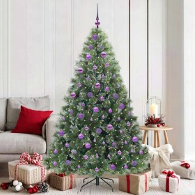 Árbol de Navidad artificial con 300 LED Verde 180 cm PE y PVC