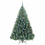 Árbol de Navidad artificial con 300 LED Verde 180 cm PE y PVC