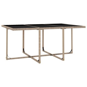 11-teiliges Garten-Esszimmerset und Kissen, synthetisches Rattan, beige von vidaXL, Gartensets - Ref: Foro24-42549, Preis: 86...